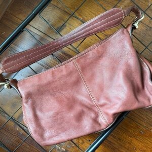 Liz Claiborne Leather Shoulder Bag - Brown
